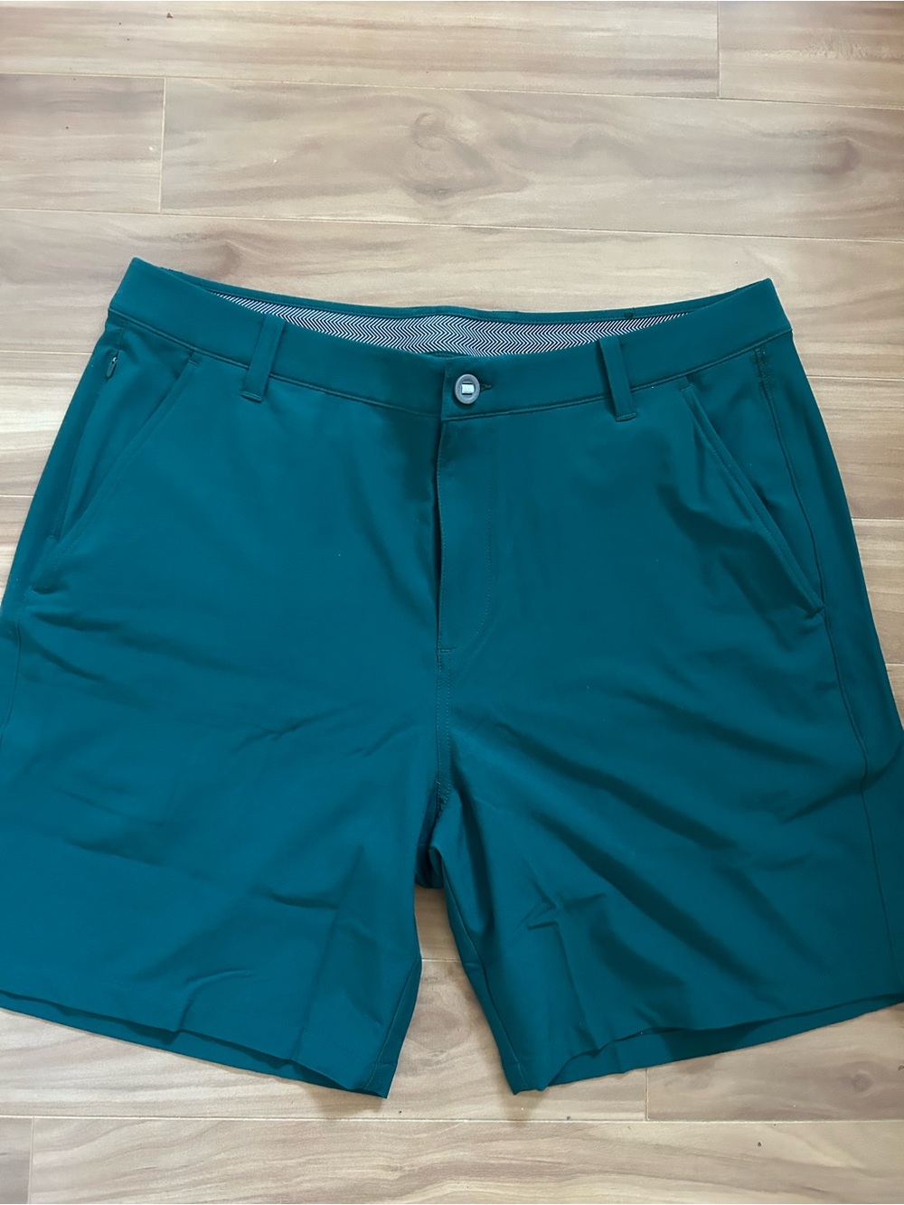Puma Men's Teal Flat Front Performance Shorts